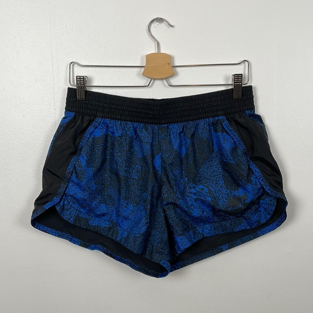 Nike shorts women size medium elastic waist 2 pocket activewear running blue